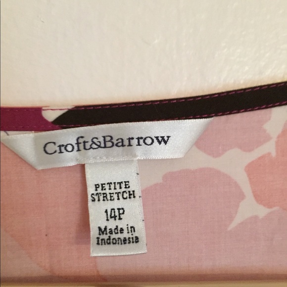 NWT Croft & Barrow Sleeveless Floral Dress 14P - Picture 4 of 7